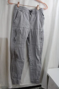 Boy's Ring of Fire 12 Gray Cotton/Spandex Jogger Zip Pocket Pants - Picture 1 of 3