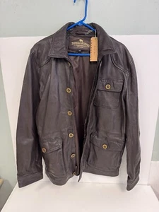 Chaqueta de Granero de Cuero Buffalo Jackson Sheridan PROTOTIPO Marrón 100% Genuina M - Imagen 1 de 13