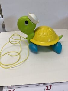 Fisher-Price Vintage Plastic Pull Tag Along Turtle 1977