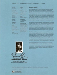 #1013 44c Katharine Hepburn #4461 Souvenir Page - Picture 1 of 1