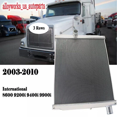3 ROW RADIATOR For 2003-2010 05 International 8600 9200i 9400i 9900i 10.8L/15.2L Foto 1 de 4