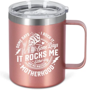 Mother'S Day Gift for Mom, Rocking the Motherhood Mom Gift 12 Oz Stainless Steel - Picture 1 of 7