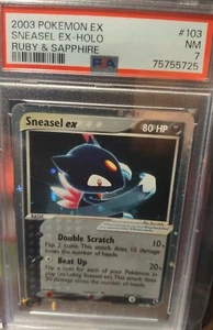 Pokemon Sneasel ex EX Ruby & Sapphire Ultra Rare Holo #103 PSA 7 - Picture 1 of 3