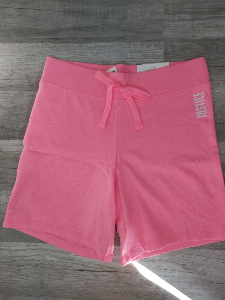 NWT Girls Justice Pink French Terry Bermuda Shorts  Size 10 12 14 16  (12) - Image 1 of 1