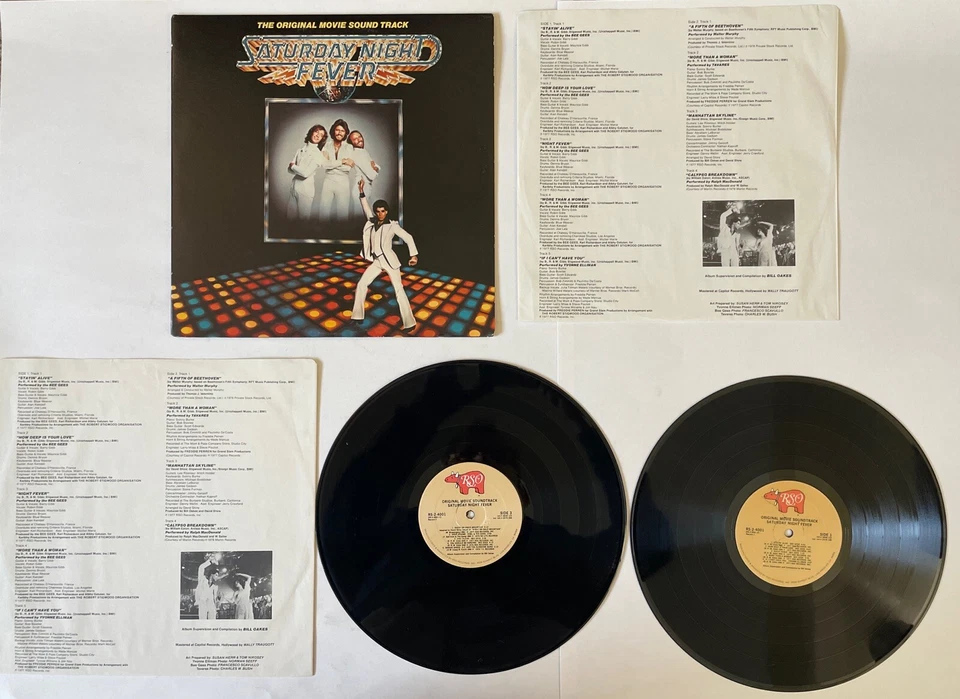 Saturday Night Fever The Original Movie Sound Track Vinyl 2LP 1977 RS-2-4001 EX - Image 1 of 4