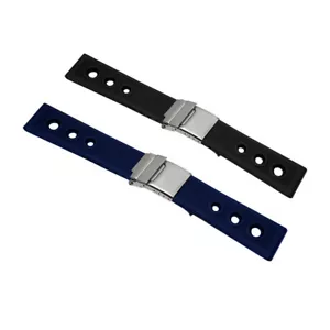 24mm Rubber Diver Watch Band Replacement Strap With Buckle For (fit) -Breitling- - Picture 1 of 3