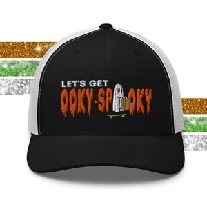 Sombrero retro de camionero Let's Get Ooky Spooky Ghost Hunting para hombres mujeres - Imagen 1 de 62