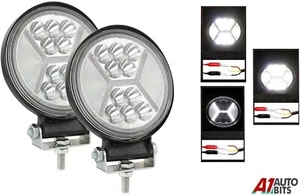 2x 126W Led Round Work Lights Flood Spot Offroad Car Truck Boat Driving Fog 4.5" - Picture 1 of 9