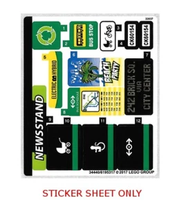 LEGO 60154 - Town: City: Traffic - Bus Station - STICKER SHEET - Picture 1 of 1