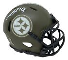 George Pickens Signed Steelers Salute To Service Mini Speed Helmet JSA