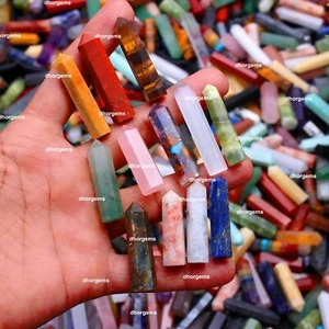 150 pcs mix gemstone pencil points loose gemstone healing gemstone crystals - Picture 1 of 12
