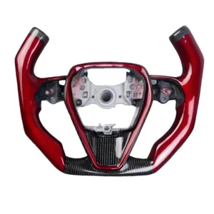 Volante para Toyota Camry Rav4 Corolla 2018+ forma F1 rojo fibra de carbono - Imagen 1 de 6