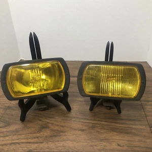 UNTESTED Vintage CIBIE 95i Fog Lights Yellow CIBIE IODE 95 *PARTS/REPAIR* - Picture 1 of 15