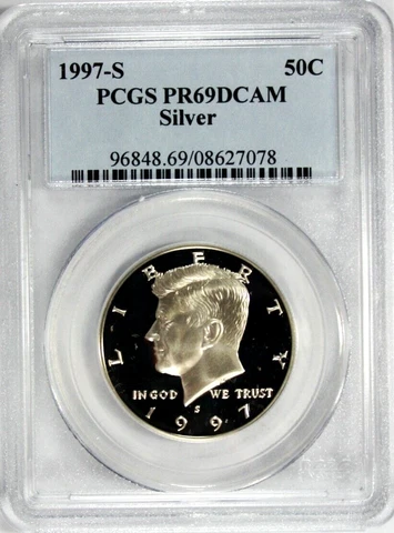 1997-S Silver Kennedy Half Dollar PCGS PR 69 DCAM #GA3-78 Cover