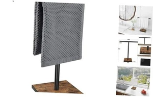 Hand Towel Holder Stand, Bathroom Hand Towel Rack with Weighted Base, T-Shape - Picture 1 of 7