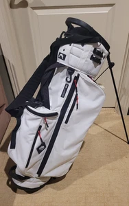 Jones 1971 Trooper 3.0 Golf Stand Carry Bag White Black 5 Way Dividers - Picture 1 of 24