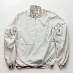Y2K LizGolf White 1/4 Zip Windbreaker Pullover Jacket Women’s M Preppy Retro - Picture 1 of 16