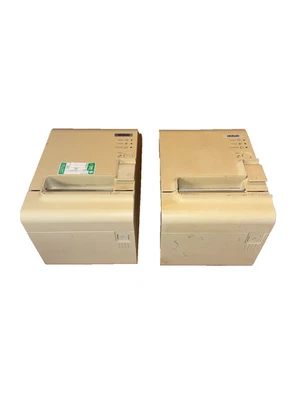 2x White Epson TM-L90 M165B Thermal Receipt Printer 80mm Serial Interface + PSU - Image 1 of 4