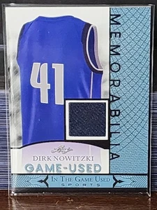 Dirk Nowitzki Leaf 2024 Game-Used Jersey Memorabilia Card #GUM-37 Hall of Fame - Picture 1 of 2