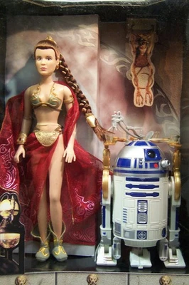 FIGURAS DE LUJO 12 pulgadas Star Wars: Princesa Leia Organa y R2-D2 como prisioneros de Jabba Foto 1 de 4