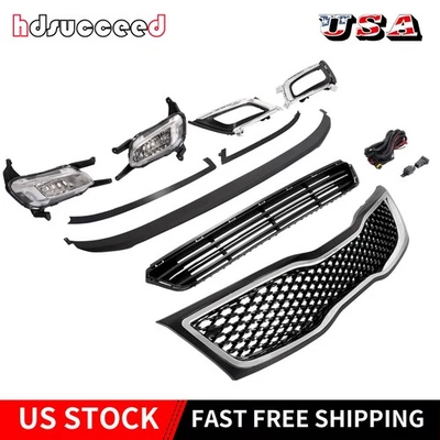 Parachoques delantero Fit Kia Optima 2014-2015 parrilla superior moldura cromada con juego de luces antiniebla Foto 1 de 4