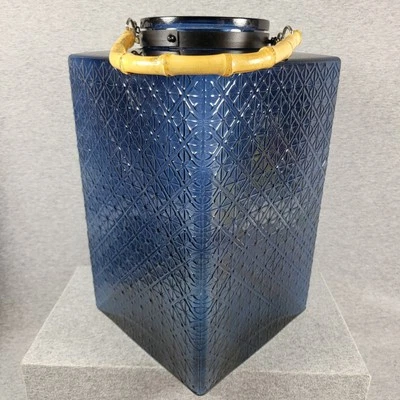 Фонарь волшебный кобальтовый Latarenka Shanghai Heritage стеклянный внутренний/наружный 14 дюймов - Изображение 1 из 4