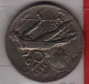 A072: Moneta Coin Vittorio Emanuele III - 20 Centesimi 1921 Libertà - Picture 1 of 1