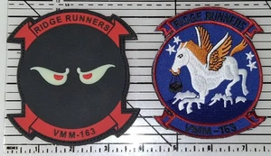 USMC VMM-163 Evil Eyes Ridge Runners Patch Lot of 2 Glow in Dark Eyes - Picture 1 of 9