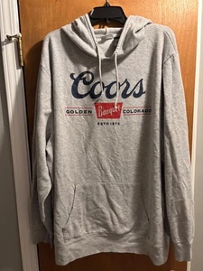 Sudadera con Capucha Coors Banquet Beer 3XL Gris Pullover Dorado Colorado Usada en Excelente Condición - Imagen 1 de 4