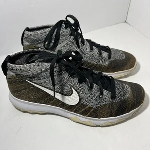Nike Flyknit Chukka Golf Shoes 819009-001 “Oreo” Black Grey Size US 11 - Picture 1 of 11