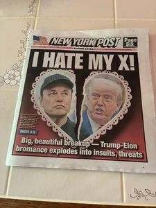 NY Post June 6 2025 I Hate My X and Ha Ha Ha - Picture 1 of 2