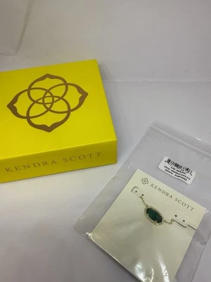 Collar Colgante Kendra Scott Elisa para Mujer, Esmeralda Ojo de Gato, Chapado en Oro 14k Foto 1 de 4