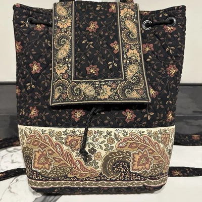 Mini Mochila Vera Bradley Patrón Nogal Negro Retirada Años 90 DE COLECCIÓN Foto 1 de 4