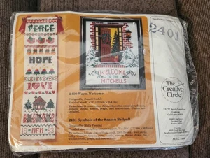 Vintage neu in Verpackung ~ The Creative Circle ~ 1985 ~ #2401 Symbole der Saison ~ Kreuzstich-Set - Bild 1 von 3