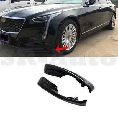 New For Cadillac CT6 2019-2020 Black Front Bumper Lip Side Skirt Splitter Guards Foto 1 de 4