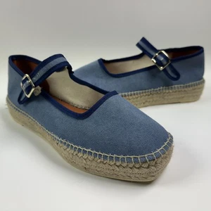 Maeve Schuhe Damen Größe 9 EU 39 Blau Espadrille Mary Jane Canvas Anthropologie - Bild 1 von 13