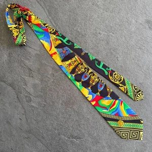 GIANNI VERSACE COUTURE silk tie Il Napoleone print from F/W 1992/93 - Picture 1 of 12