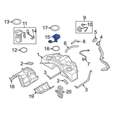 For Infiniti FX35 2009-2012 Infiniti 250601CB0C Left Fuel Tank Sending Unit - Image 1 of 2