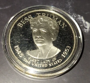 1972 FM US USA White House First Lady Bess Truman Sterling Proof - Picture 1 of 2