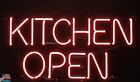 Kitchen Open 14"x8" Neon Light Sign Lamp Display Wall Decor Windows Artwork