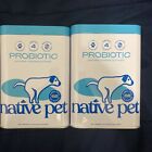 (2) Native Pet Probiotic Powder for Dogs 16.4 oz/360 Scoops Total NEW SEALED!!