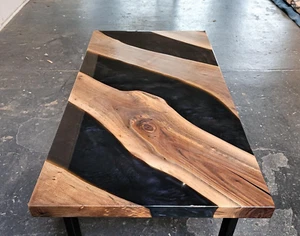 Mesa de centro de resina epoxi de 60"" x 30""/restaurante epoxi arte de resina único - Imagen 1 de 6