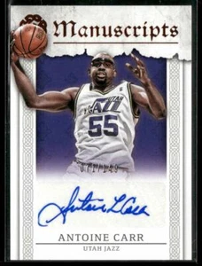 2016-17 Manoscritti Panini Excalibur #M-AC Antoine Carr #/149 - Foto 1 di 2