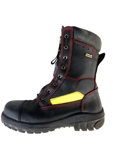 Oliver Australia Men's Black Leather Firefighter Tall Safety Boots - US 12.5 - Picture 1 of 13