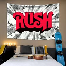 Rush rock band Tapestry Fabric Wall Art Hanging Flag Banner Room Decor 36x60''