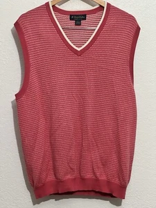 Brooks Brothers Lrg V Neck Preppy Country Club Golf Bright Grandpa Sweater Vest  - Picture 1 of 5