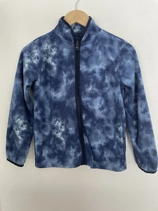 OshKosh B'Gosh Kids Boys Girls Tie Dye Fleece Zip Up Lightweight Jacket Blue 12 - Picture 1 of 4