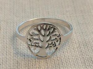 Religious Celtic Viking Norse Sterling Silver Tree Life Yggdrasil Ring Size 6.5 - Picture 1 of 5