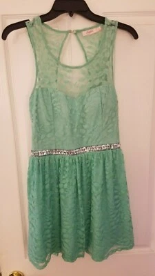 Candies mint green party dress, juniors size 3, FREE SHIPPING! - Image 1 of 4
