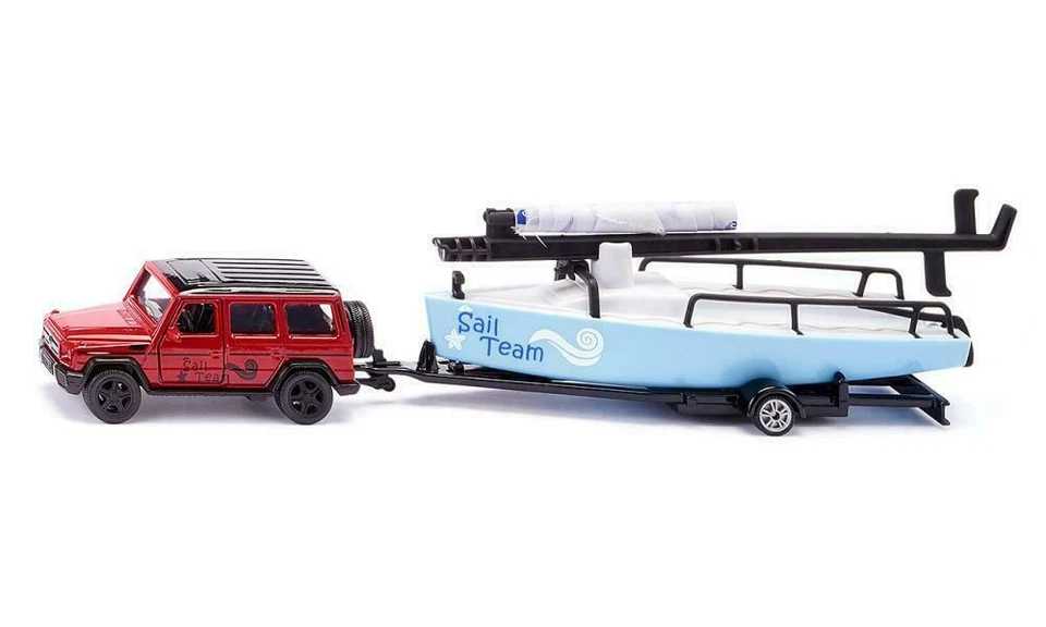 SIKU SUPER 1:50 IN METALLO E PLASTICA MERCEDES AMG G65 CON BARCA A VELA ART 2564 - Immagine 1 di 1